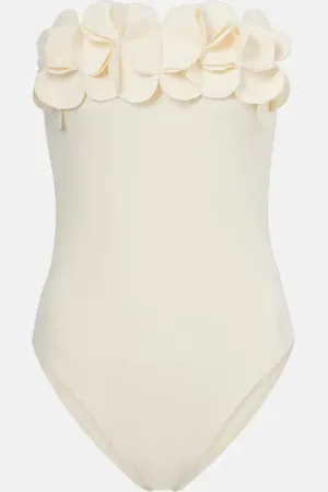 Karla Colletto Costume intero Tess con applicazioni floreali