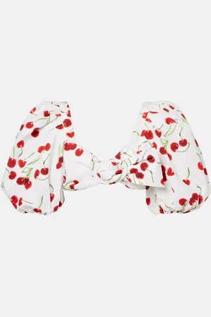Adriana Degreas Top a fascia in cotone con stampa