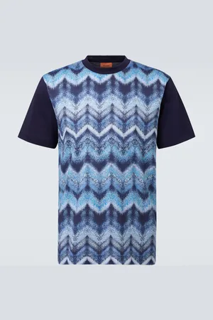 Missoni T-shirt in cotone con stampa a zig-zag