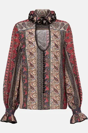 VALENTINO Blusa in mousseline di cotone