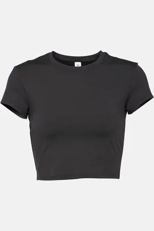 alo T-shirt cropped Alosoft Finesse