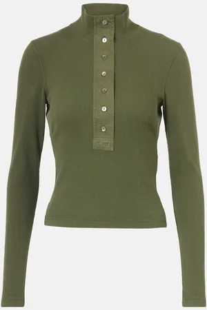 Gucci Pullover stile polo in cotone a coste