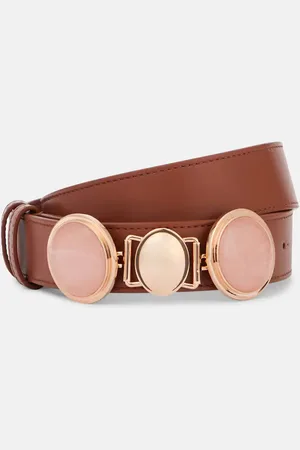 GABRIELA HEARST Cintura Grange Rose Quartz in pelle