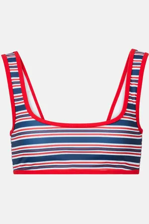 Jade Swim Top bikini Rounded Edges a righe
