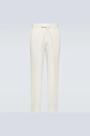 Ermenegildo Zegna Pantaloni regular in cotone e lana