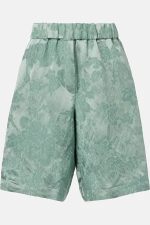 DRIES VAN NOTEN Bermuda in jacquard di misto lino