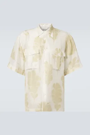 DRIES VAN NOTEN Camicia da bowling in seta con stampa