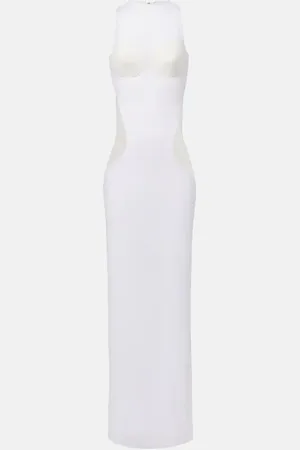 Jean Paul Gaultier Abito lungo in tulle semitrasparente