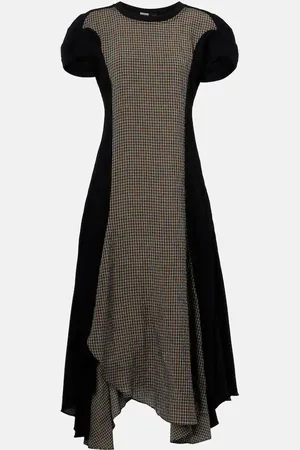 Loewe Abito midi asimmetrico a quadri