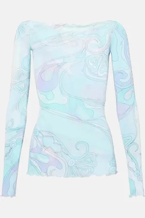 Puccini Top Orchidee in mesh