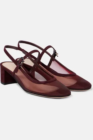 Gianvito Rossi Pumps slingback Mary Jane 45 con pelle
