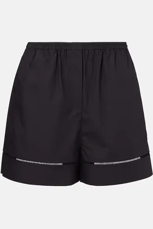 Rohe Róhe Shorts in popeline di cotone con ricamo