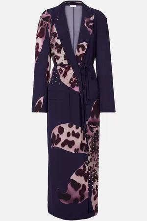 DRIES VAN NOTEN Abito a portafoglio con stampa