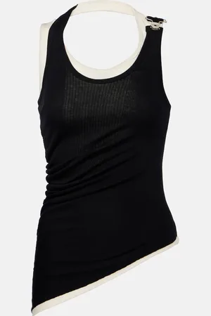 Jean Paul Gaultier Top tank in jersey di cotone