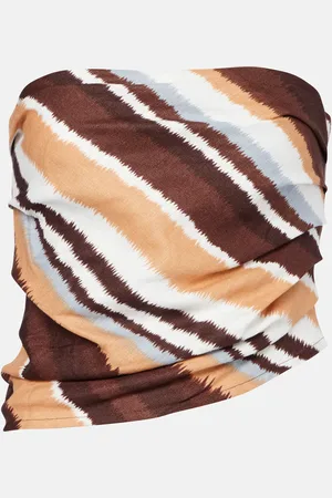 FAITHFULL THE BRAND Top Setubai in lino a righe