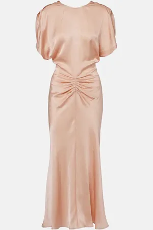 Victoria Beckham Abito midi in jacquard di raso