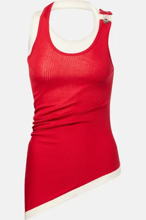 Jean Paul Gaultier Top tank in jersey di cotone