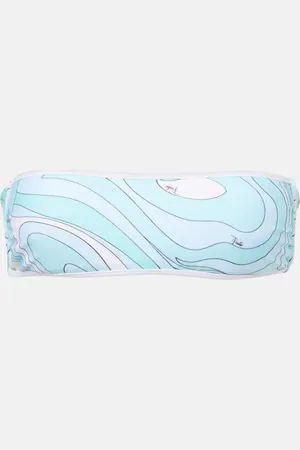 Puccini Top bikini a fascia Marmo