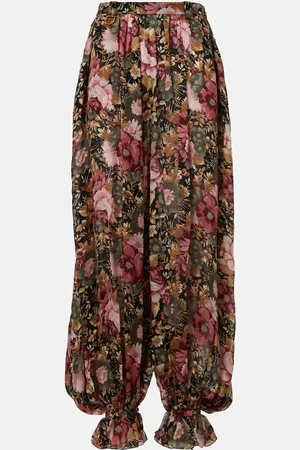 Chloé Chloé Pantaloni a gamba larga in seta