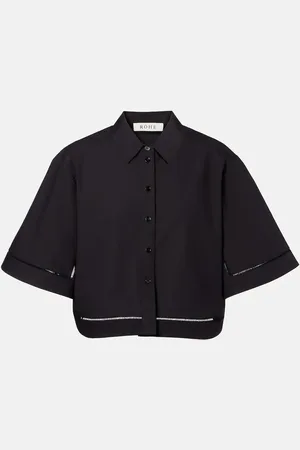 Rohe Róhe Camicia in popeline di cotone con ricamo