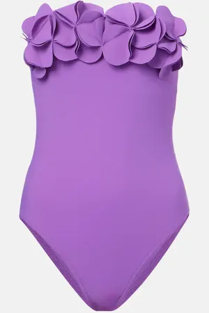 Karla Colletto Costume intero Tess con applicazioni floreali