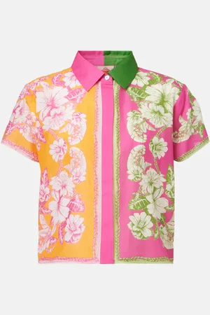 Farm Rio Camicia Mixed Scarves Floral Elegance in cotone