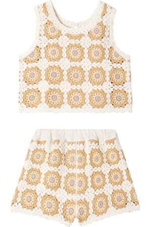 Rylee + Cru Top e shorts in crochet di cotone
