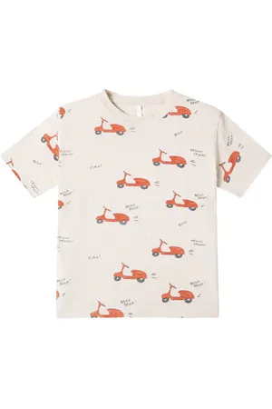 Rylee + Cru T-shirt in cotone fiammato con stampa