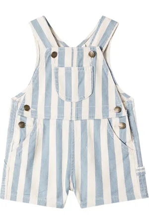 Rylee + Cru Baby - Tuta corta in denim a righe
