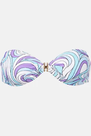 Melissa Odabash Top bikini a fascia Istanbul con stampa