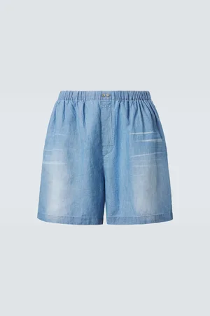 Acne Studios Bermuda in cotone e lino con logo