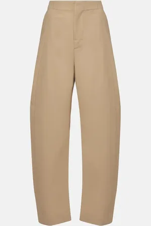 Bottega Veneta Pantaloni a gamba larga in twill di cotone