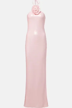 RODARTE Abito lungo con paillettes e applicazione floreale