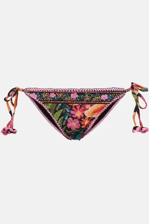 Farm Rio Slip bikini Stitched Garden Tapestry