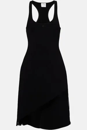 Courrèges Courrèges Miniabito asimmetrico Infinity in crêpe