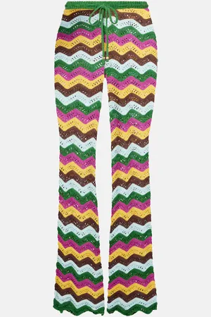 Bananhot Pantaloni Kim in crochet di misto cotone