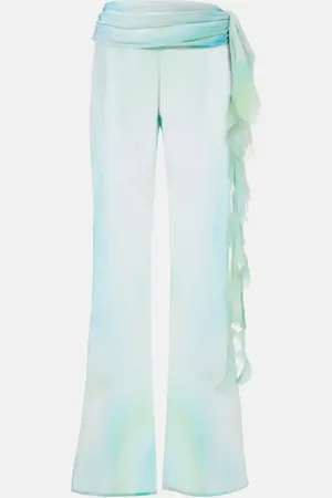 Bananhot Pantaloni flared Shawn con volant