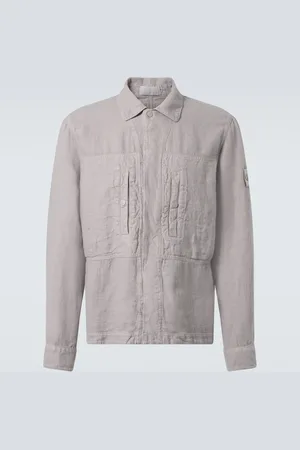 Stone Island Camicia Ghost Compass in lino