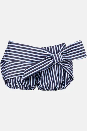 Paco rabanne Shorts in cotone a righe con fiocco
