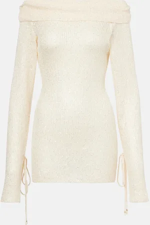 Bananhot Abito corto Rory in maglia con paillettes