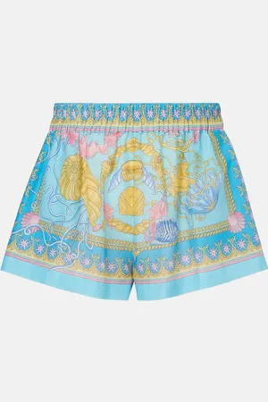 VERSACE Shorts Underwater Barocco in cotone e seta