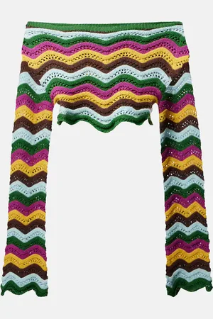 Bananhot Top cropped Helena in misto cotone