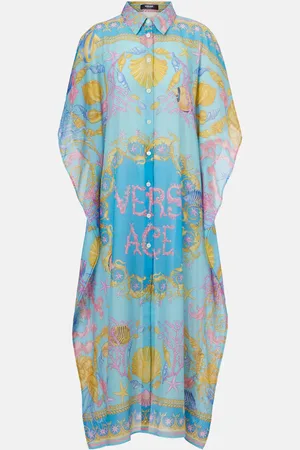 VERSACE Copricostume in cotone e seta