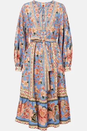 Farm Rio Abito midi Superbloom Tapestry con stampa