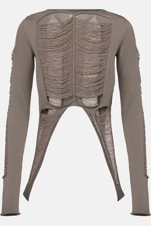 Rick Owens Top distressed in lana
