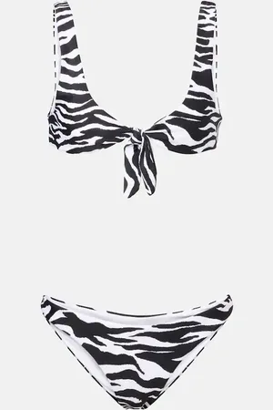 The Attico Bikini con stampa zebrata