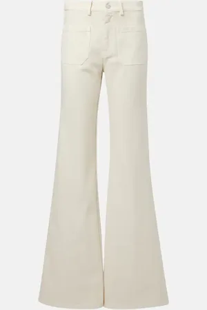 NILI LOTAN Pantaloni Florence in cotone a gamba larga