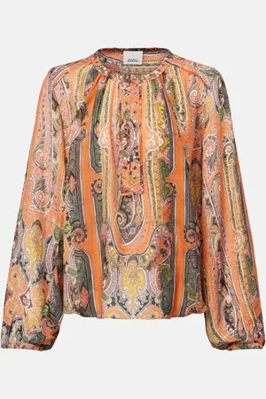 Isabel Marant Top May in seta con stampa