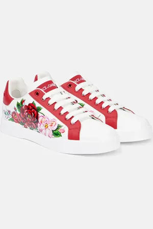 Dolce & Gabbana Sneakers in pelle con stampa floreale