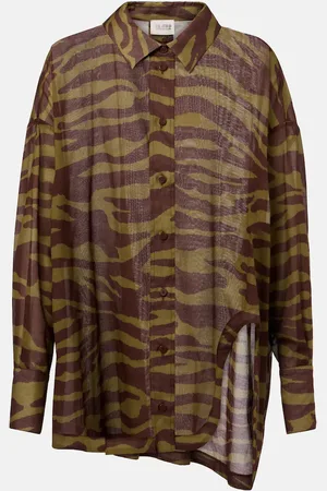 The Attico Camicia in mussola di cotone con stampa zebrata